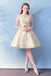 Cute Short Sleeves A Line Homecoming Dresses, Charming Short Graduation Dresses UQ1729