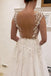 Simple Tulle Lace Illusion Back A-Line Wedding Dresses, A Line V Neck Bridal Dress UQ1792