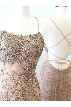 Mermaid Prom Dresses Criss Cross Back Evening Dresses, Long Formal Dress UQ2474