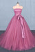 Strapless Ball Gown Wedding Dresses, Gorgeous Tulle Bridal Dress with Lace N2298