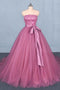 Strapless Ball Gown Wedding Dresses, Gorgeous Tulle Bridal Dress with Lace UQ2298