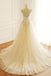 Spaghetti Straps A-line Long Custom Wedding Bridal Dresses, Lace Applique Bridal Dress UQ2426