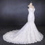 Mermaid Sweetheart Long Lace Bridal Dresses, Strapless Mermaid Lace Wedding Dress UQ2285