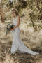 Mermaid Lace Beach Wedding Dress, Boho Backless Long Wedding Gown UQ2595
