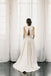 Two Pieces High Low Satin Wedding Dress, A Line Jewel Bridal Dresses UQ2593