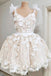 Ivory Gorgeous Straps Lace Appliques Cute Homecoming Dress, Short Prom Gown UQH0116