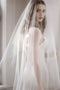 One Tier Ivory Simple Tulle Wedding Veil,  Bridal Veil V039