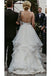 Charming Lace Ruffles Tulle Puffy Spaghetti Strap Wedding Dresses, Beach Wedding Dress UQ1773