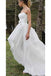 High Low Sweetheart Beach Wedding Dresses, Boho Wedding Dress with Bow UQ1782