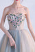 Cute Sweetheart Homecoming Dress with Flowers, Short Strapless Prom Dresses UQ1727