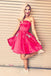 Strapless Satin Short Homecoming Dress with Beading, A Line Short Graduation Dresses N2050