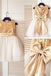 Golden Sequin Cute Tulle Flower Girl Dresses with Bow-knot on the Back F067