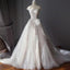 Stunning Off the Shoulder Tulle Wedding Dress with Lace Applique, Bridal Dress with Long Train UQ2522