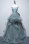 New Arrival Spaghetti Straps Tulle Long Formal Prom Dress, Charming Evening Party Dress UQP0058