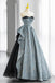 Unique Strapless Floor Length New Arrival Prom Gown, Puffy Evening Dress UQP0066