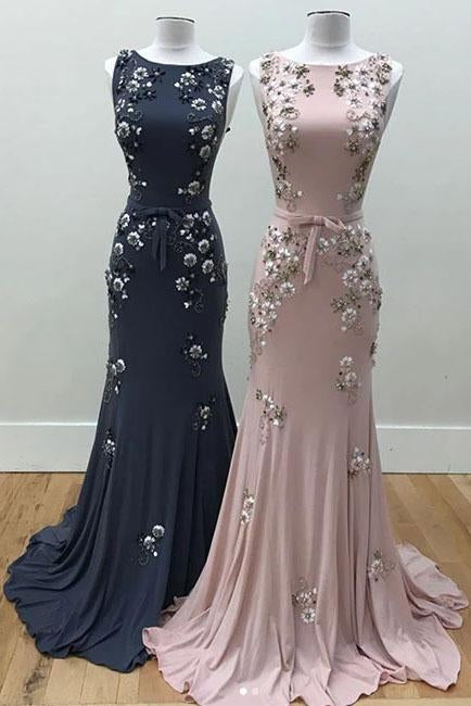Mermaid Long Evening Dress with Beads, Gorgeous Prom Dress with Beading N2207