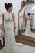 New Style Jewel Neck Sleeveless Mermaid Wedding Dress, Open Back Bridal Gown UQW0069