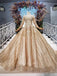 Stunning Ball Gown Long Sleeves Prom Dress, Pretty Long Sleeve Quinceanera Dresses UQ2244