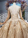Stunning Ball Gown Long Sleeves Prom Dress, Pretty Long Sleeve Quinceanera Dresses UQ2244