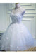 Puffy White Straps Tulle Homecoming Dresses with Lace Appliques, A Line Short Dress UQ1978