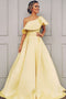 Charming One Shoulder Satin Prom Dress, A Line Satin Formal Dress UQ2572