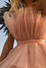 Sparkly Cute Strapless Pink Tulle Short Homecoming Dress, Tiered Mini Prom Gown UQH0111