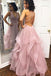Lavender Simple V Neck Tulle Prom Dress, Long Evening Gown UQP0064