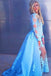 Long Sleeve Prom Dress with Lace Appliques, Long Formal Dress with Lace UQ1857
