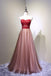 A Line Sweetheart Tulle Long Prom Dresses, Floor Length Graduation Dress with Lace UQ1749