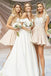 A-Line Short Bridesmaid Dress With Lace Appliques, Hot Selling Homecoming Dress UQ2175