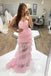 Light Pink Ruffles Layered Tulle Prom Dress, Long Formal Gown UQP0107