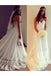 Boho Sweetheart Lace Appliques A Line Ivory Wedding Dress, Beach Wedding Dress UQ2087