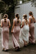 Chic V Neck Sleeveless Long Bridesmaid Dresses, Simple Floor Length Bridesmaid Dress UQ2513