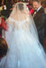 Gorgeous Off the Shoulder Puffy Lace Wedding Dress, Princess Lace Bridal Dress UQ2086