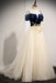 Spaghetti Straps Long Prom Formal Dress with Flowers, Tulle Dance Dresses UQP0048