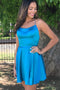 New Spaghetti Straps Homecoming Dress, Simple Mini Graduation Dress UQH0021