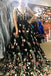 Beautiful Deep V Neck Sleeveless Black Long Prom Dress with Flowers, Unique Formal Dress N2063