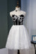 Spaghetti Straps Lace Sweet 16 Dress with Black Top, Cute Lace Homecoming Dress N1977