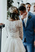 Ivory Chiffon Rustic Wedding Dresses 3/4 Sleeves Two Piece Wedding Dress UQ2012