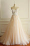 Spaghetti Straps A-line Long Custom Wedding Bridal Dresses, Lace Applique Bridal Dress UQ2426